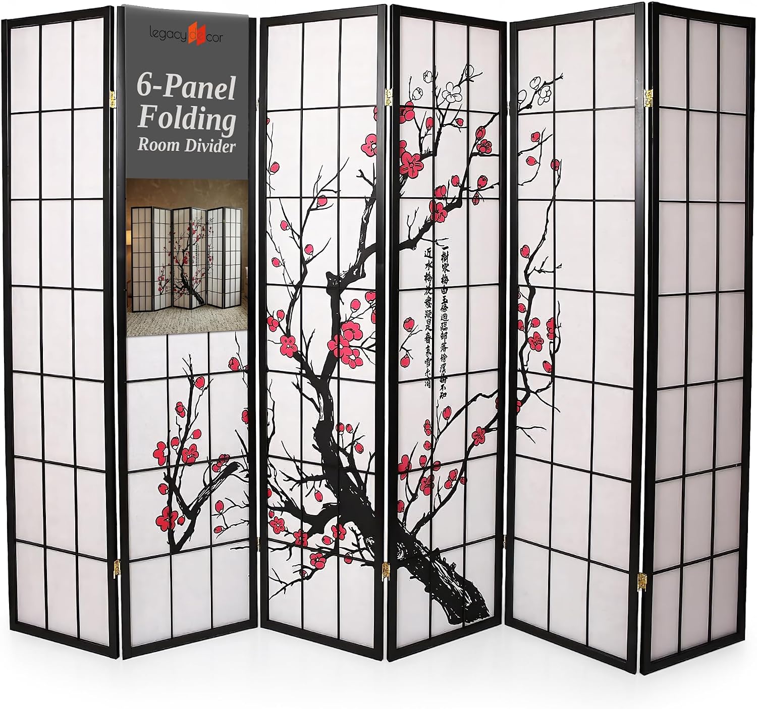 Separador de ambientes de 6 pa - Shoji Screen Divider reseña y precio